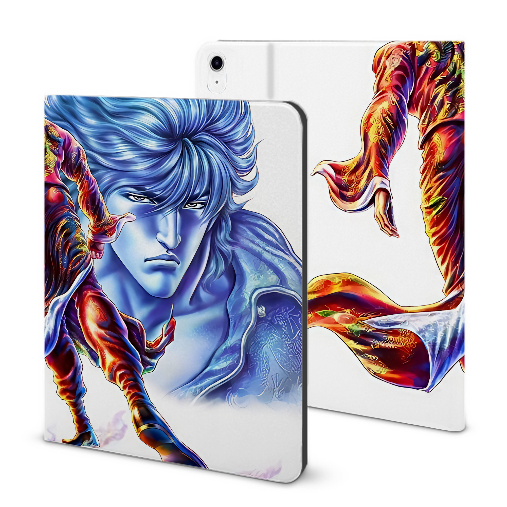 （画像用） 北斗の拳 Fist of the North Star IPad ケース ブック型 PUレザー TPU 耐衝撃 軽量 薄型 ペン収納なし 全面保護 IPad 各モデル対応